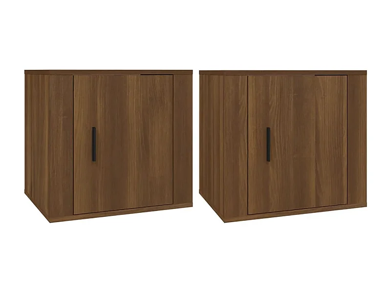 Quinty  Tables de chevet 2 pcs Chêne marron 50x39x47 cm