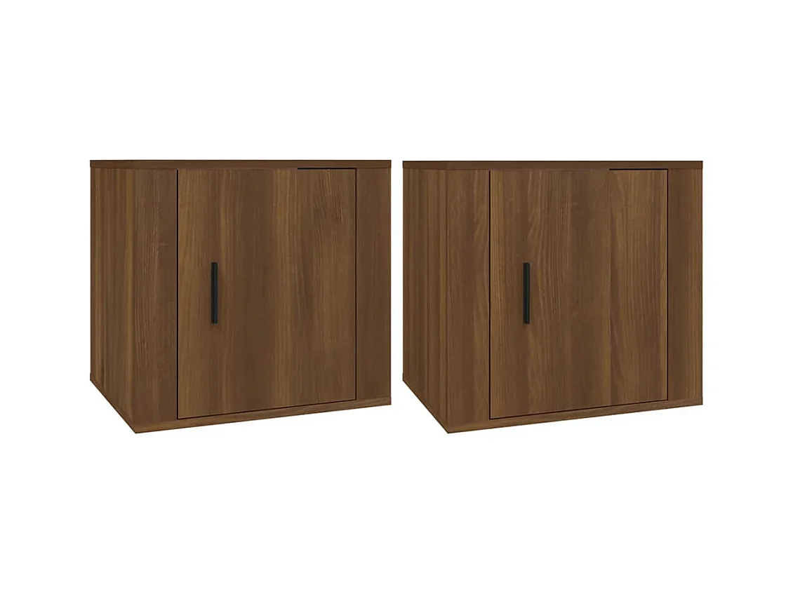Quinty  Tables de chevet 2 pcs Chêne marron 50x39x47 cm