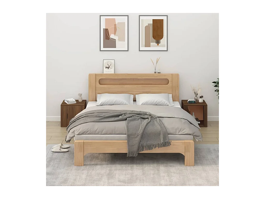 Quinty  Tables de chevet 2 pcs Chêne marron 50x39x47 cm