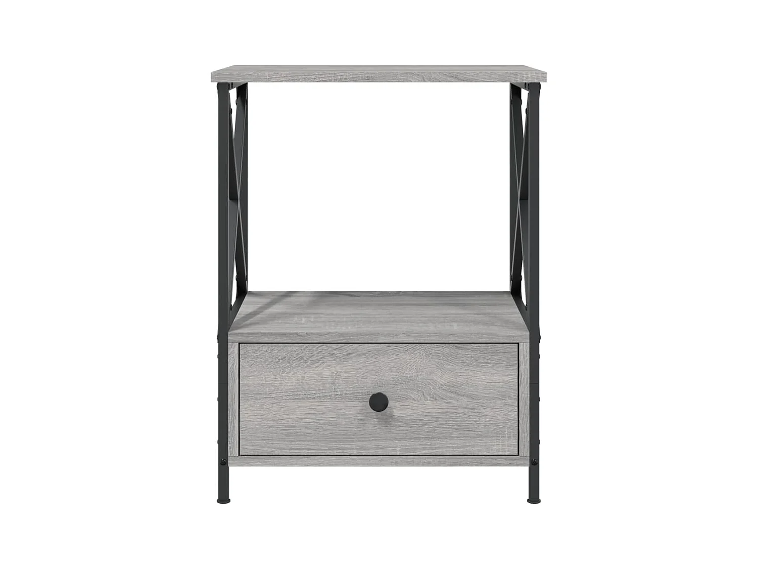 Hilda  Table de chevet sonoma gris 50x41x65 cm bois d'ingénierie