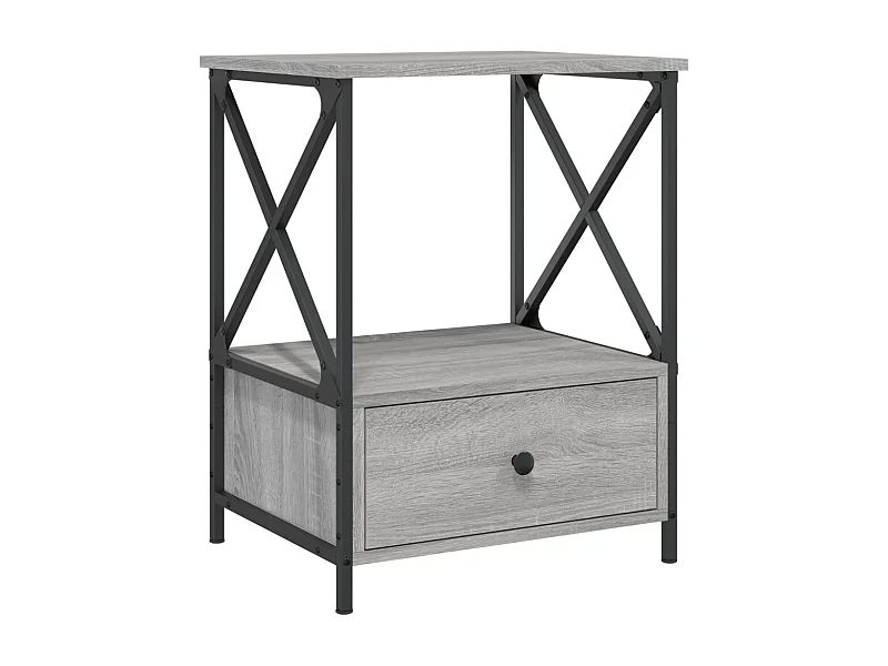 Hilda  Nachttisch Grau Sonoma 50x41x65 cm Holzwerkstoff