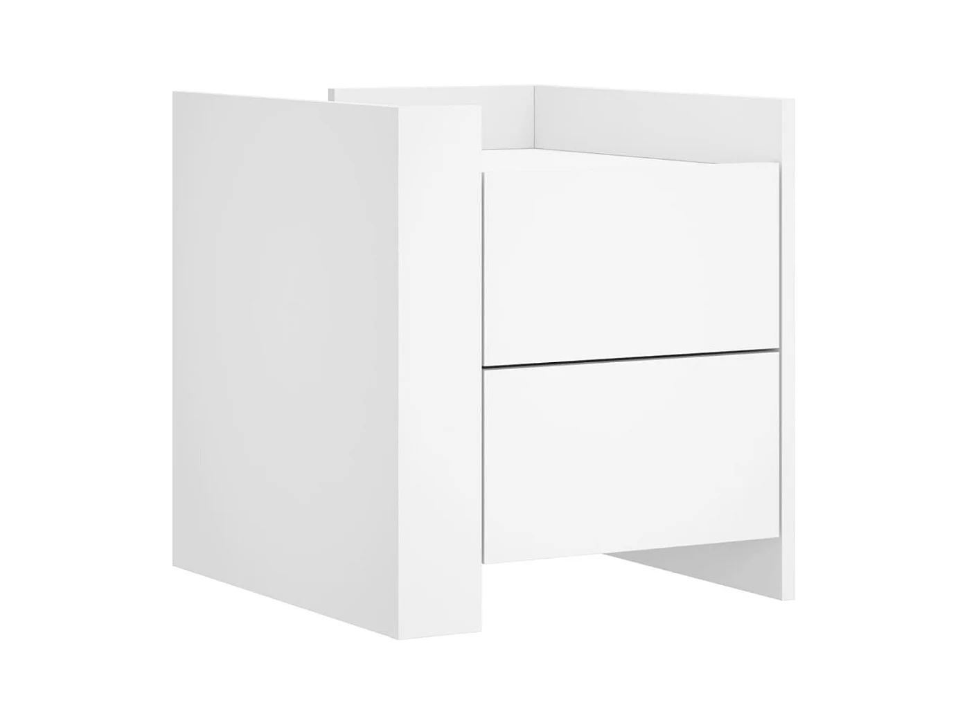 Boher  Table de chevet blanc 45x50x50 cm bois d’ingénierie