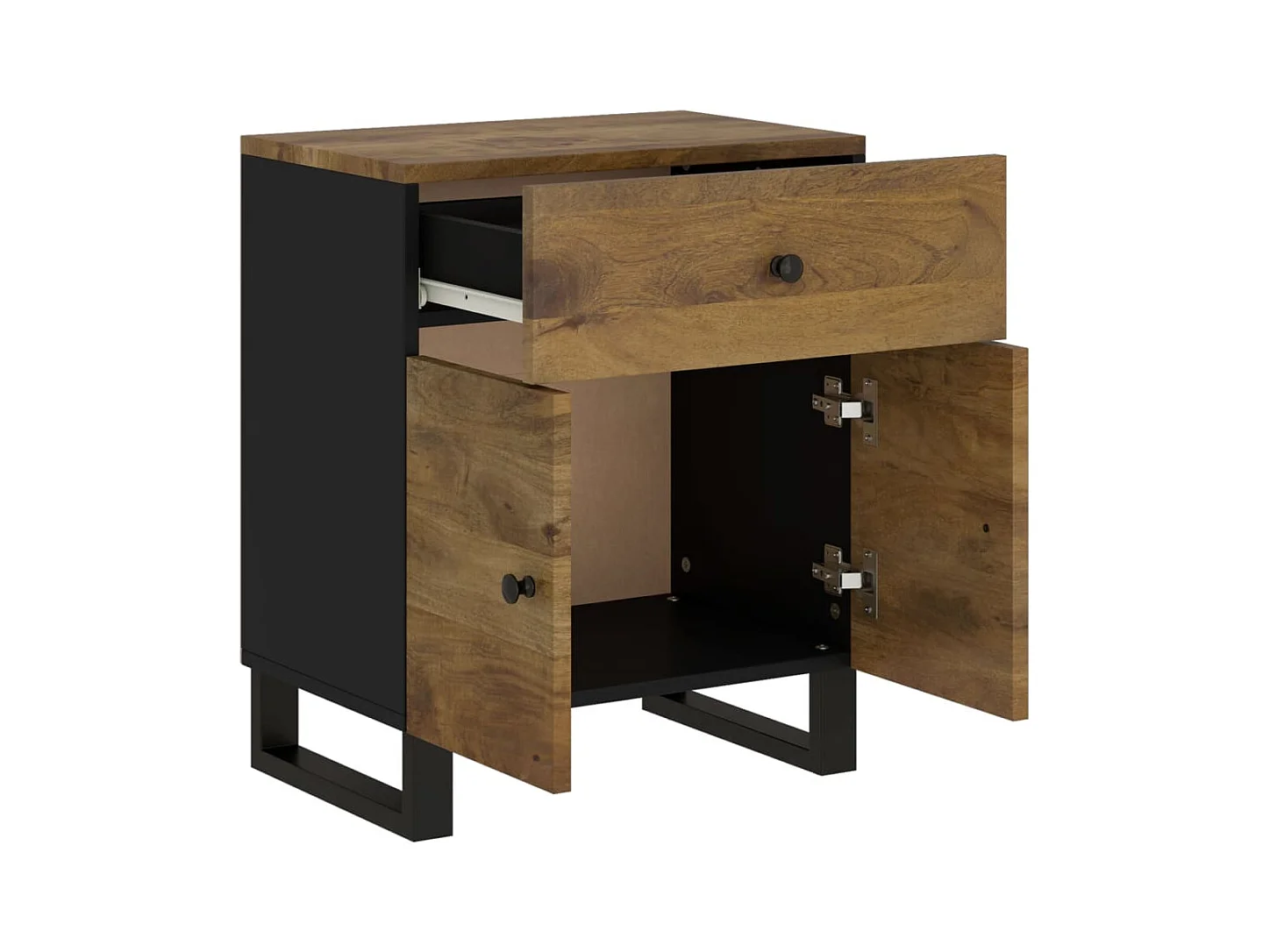 Bondy  Table de chevet 50x33x60 cm Bois de manguier et d'ingénierie