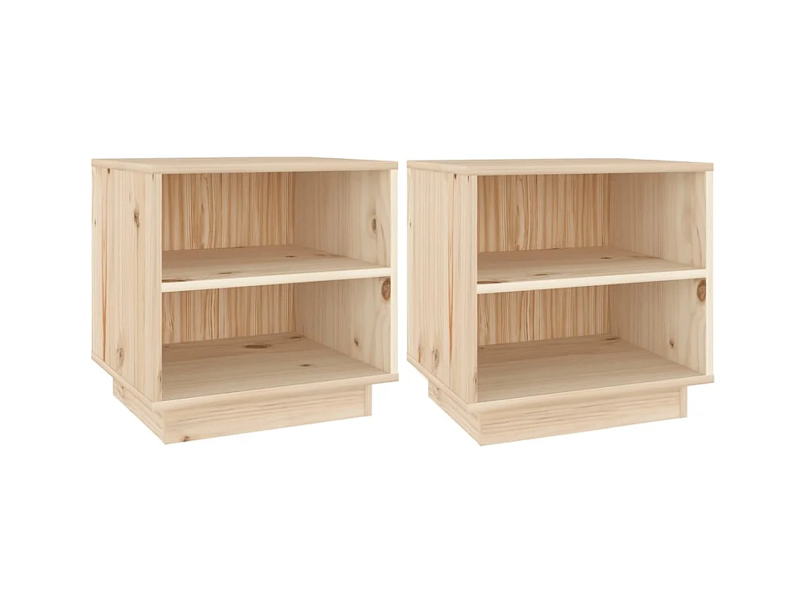 Decatur  Tables de chevet 2 pcs 40x34x40 cm Bois de pin solide