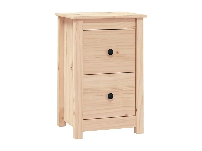 Rida  Comodino 40x35x61,5 cm in Legno Massello di Pino