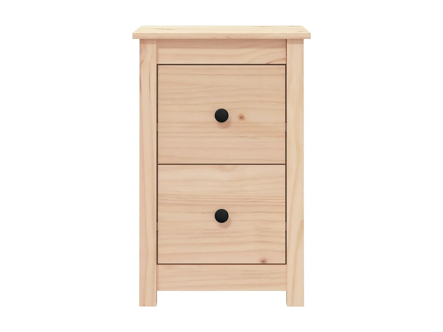 Rida  Comodino 40x35x61,5 cm in Legno Massello di Pino