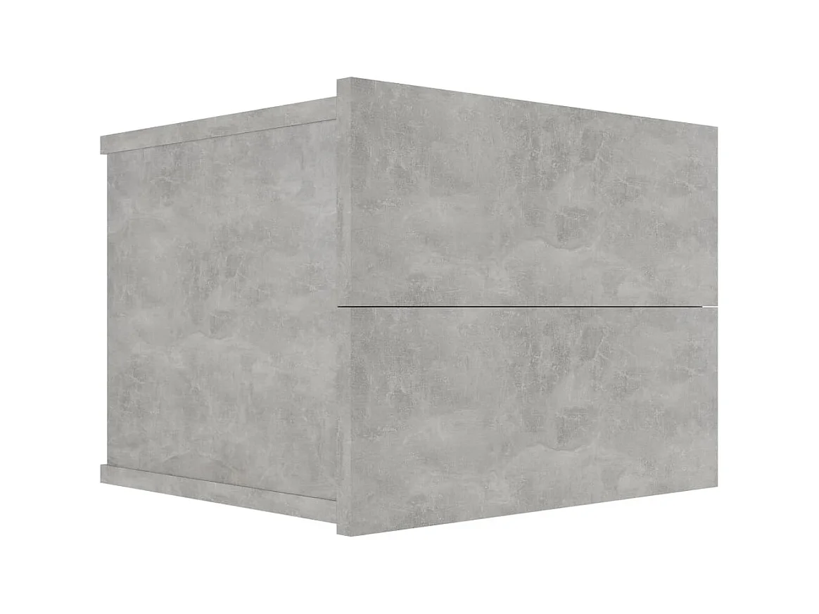 Ylöjärvi  Tables de chevet 2 pcs Gris béton 40x30x30 cm Bois ingénierie