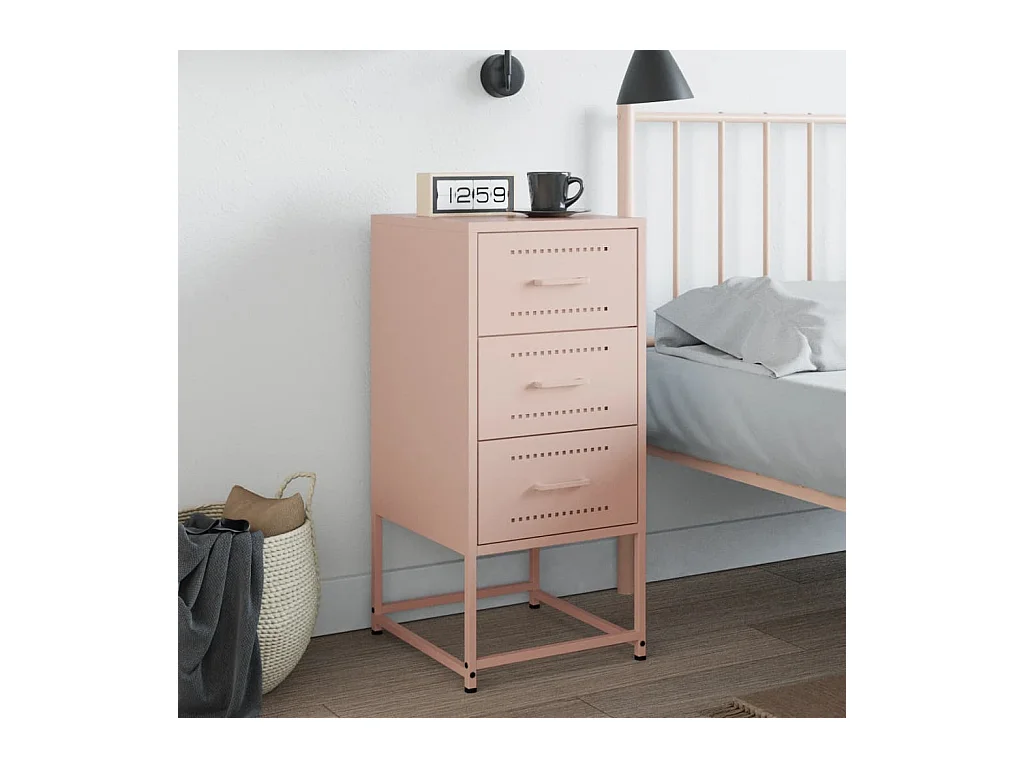 Isle of Hope  Table de chevet rose 36x39x78 cm acier