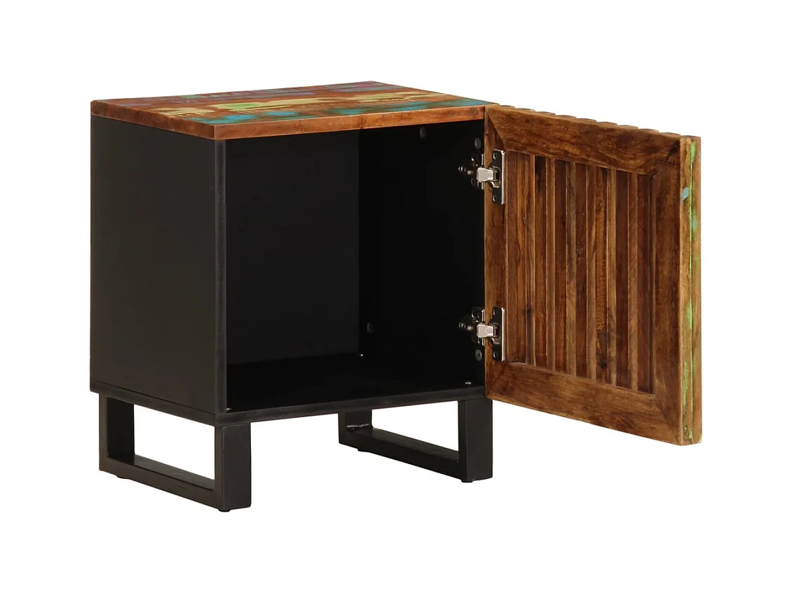 Bryral  Table de chevet 40x34x46 cm bois massif de récupération