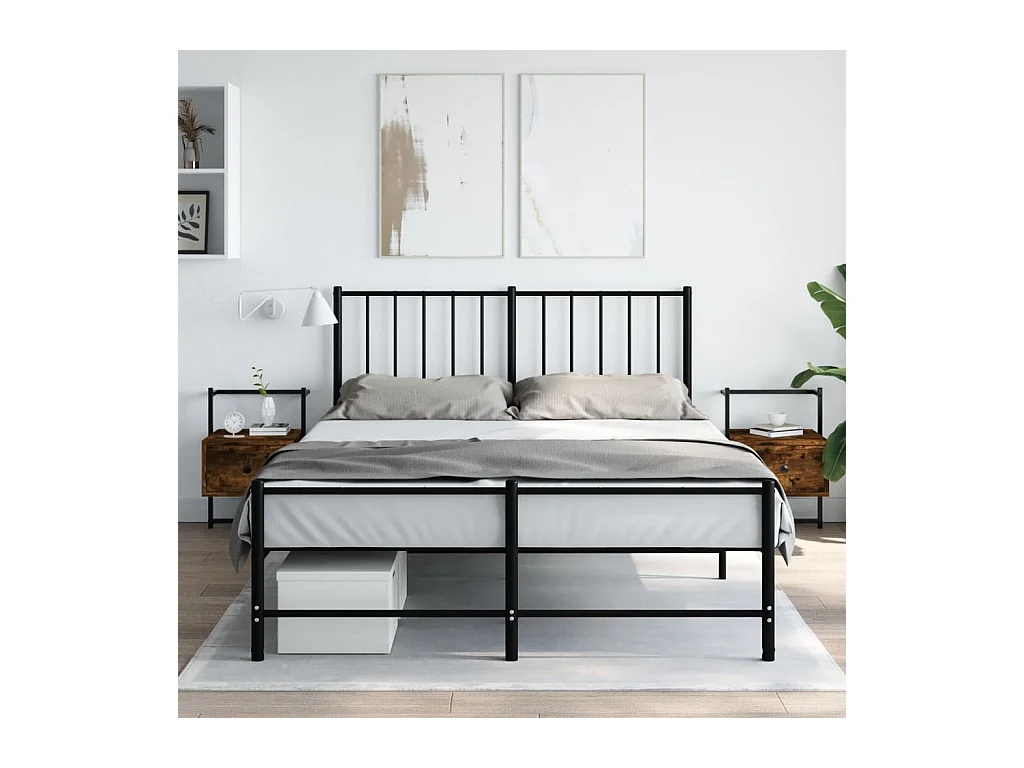 Nyra  Table de chevet murale 2 pcs chêne fumé 35x30x51 cm