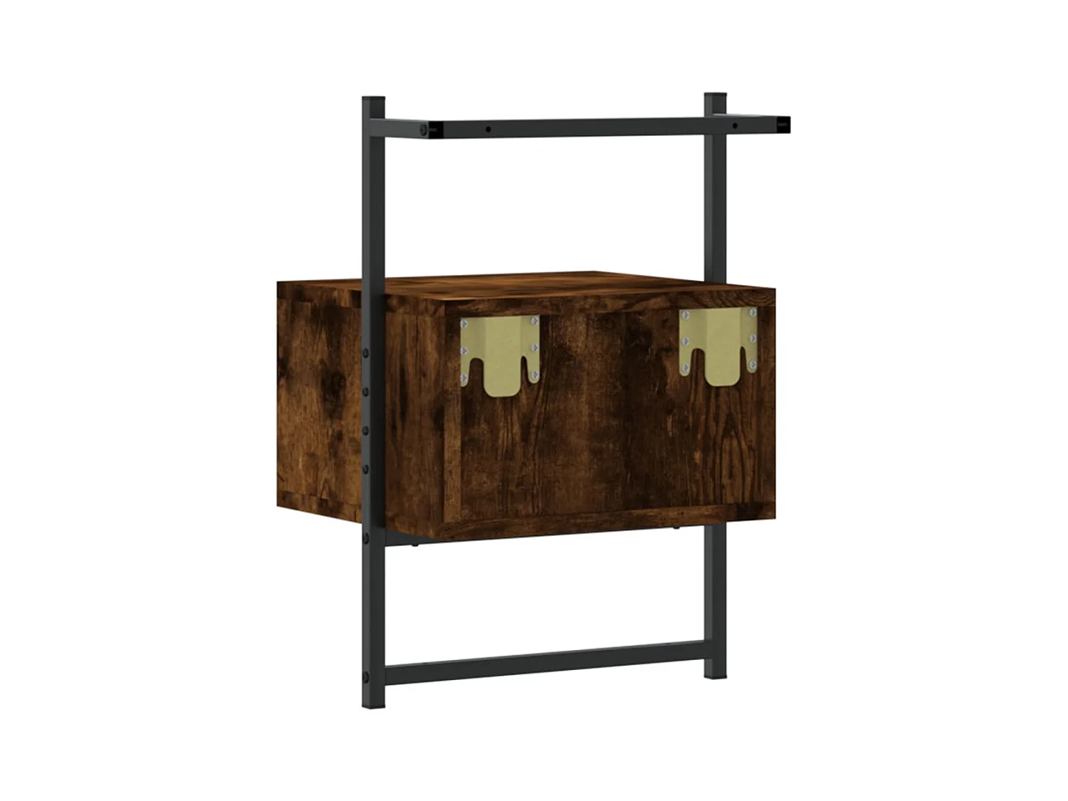 Nyra  Table de chevet murale 2 pcs chêne fumé 35x30x51 cm