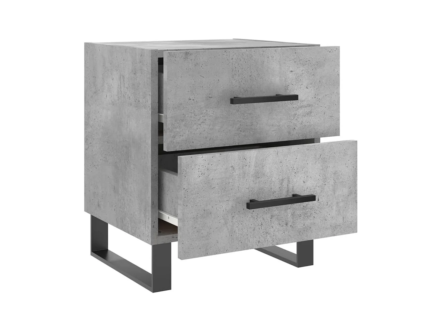 Cennet  Tables de chevet 2pcs gris béton 40x35x47,5cm bois d’ingénierie