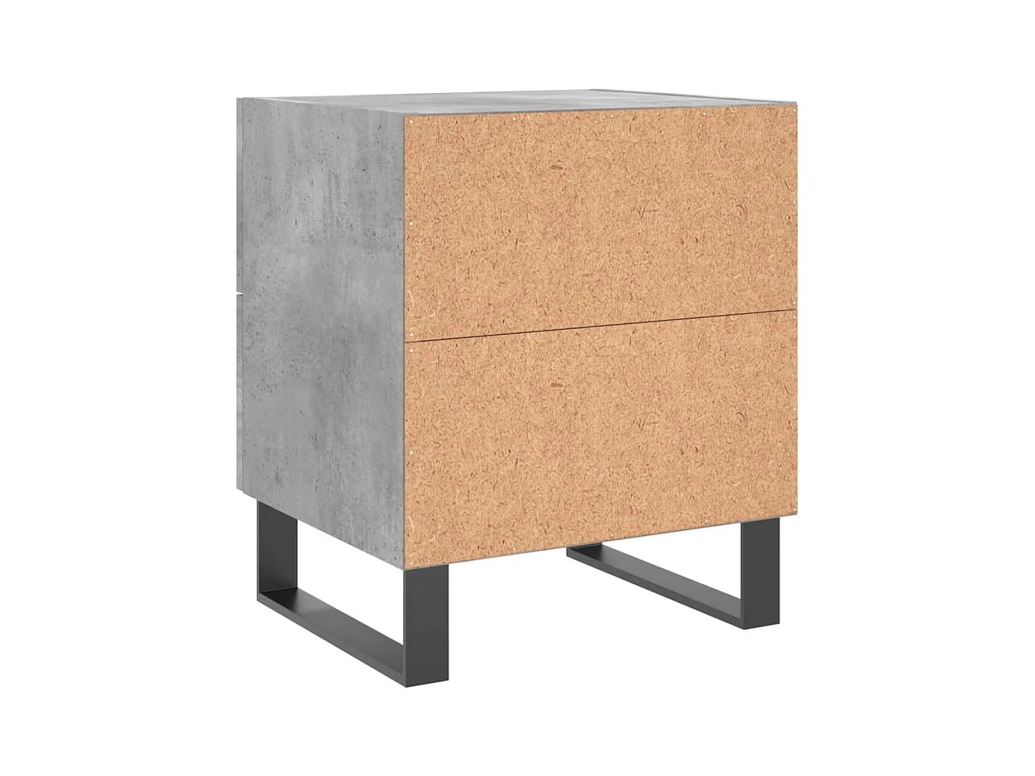 Cennet  Tables de chevet 2pcs gris béton 40x35x47,5cm bois d’ingénierie
