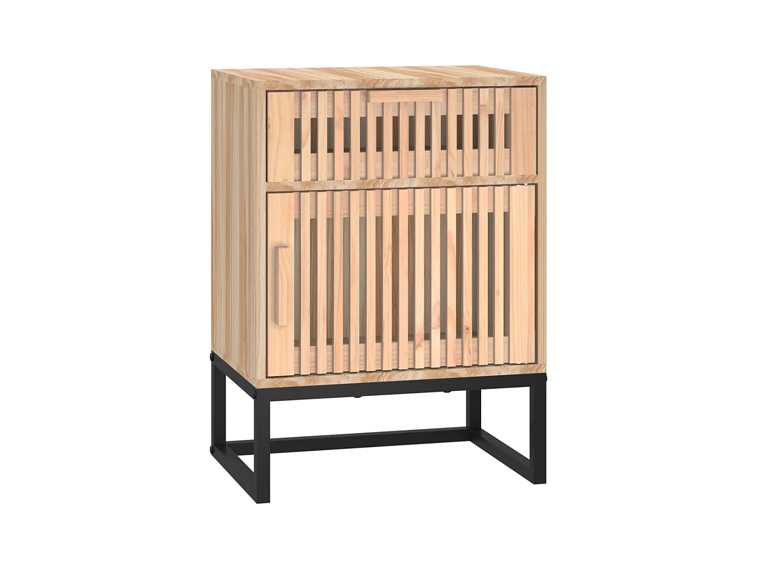 Karla  Comodino 40x30x55,5 cm Legno Multistrato e Ferro