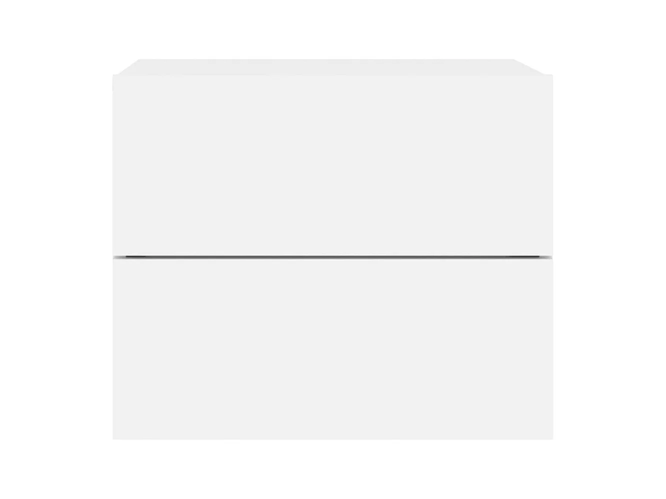 Rhylan  Tables de chevet murales avec lumières LED 2 pcs blanc