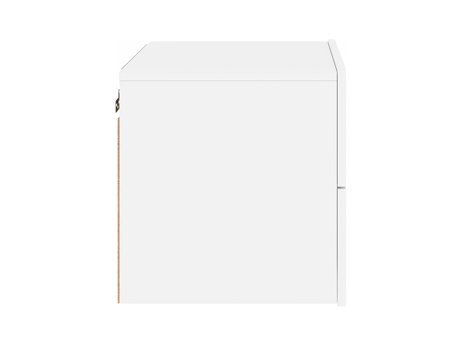 Rhylan  Tables de chevet murales avec lumières LED 2 pcs blanc