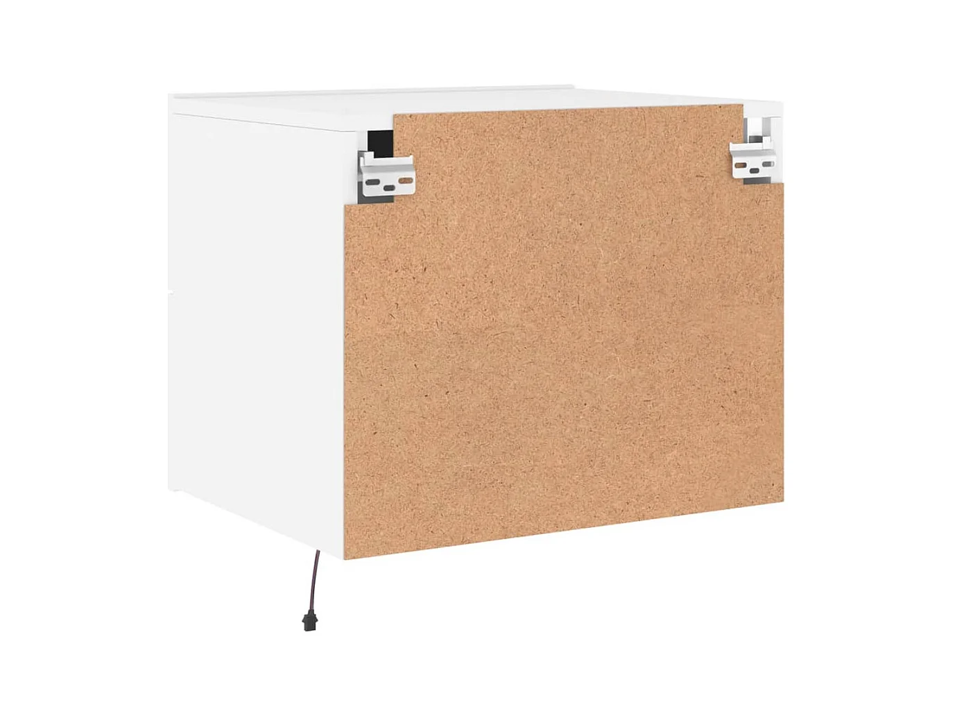 Rhylan  Tables de chevet murales avec lumières LED 2 pcs blanc