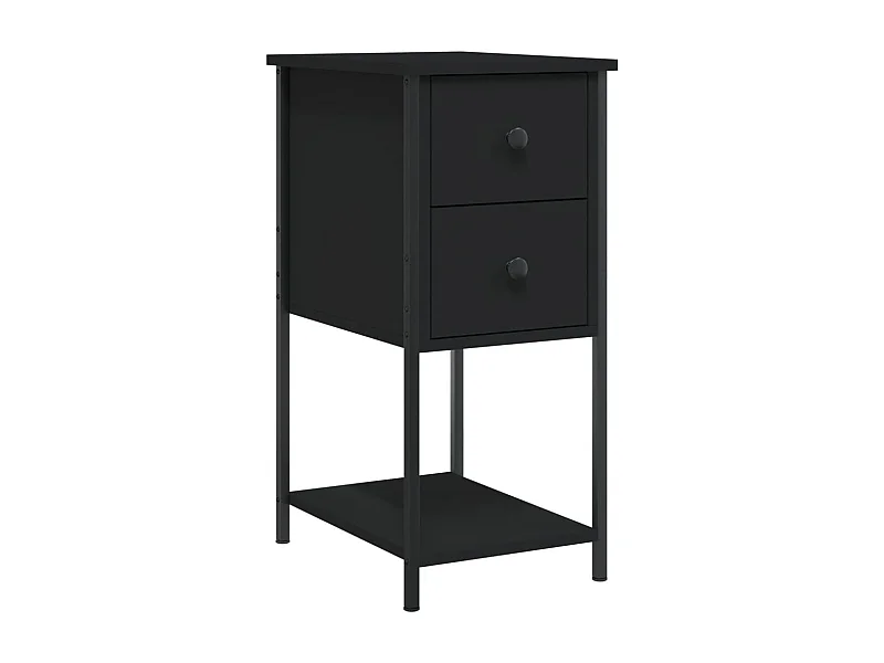 Portici  Nachtkastje 32x42x70 cm bewerkt hout zwart