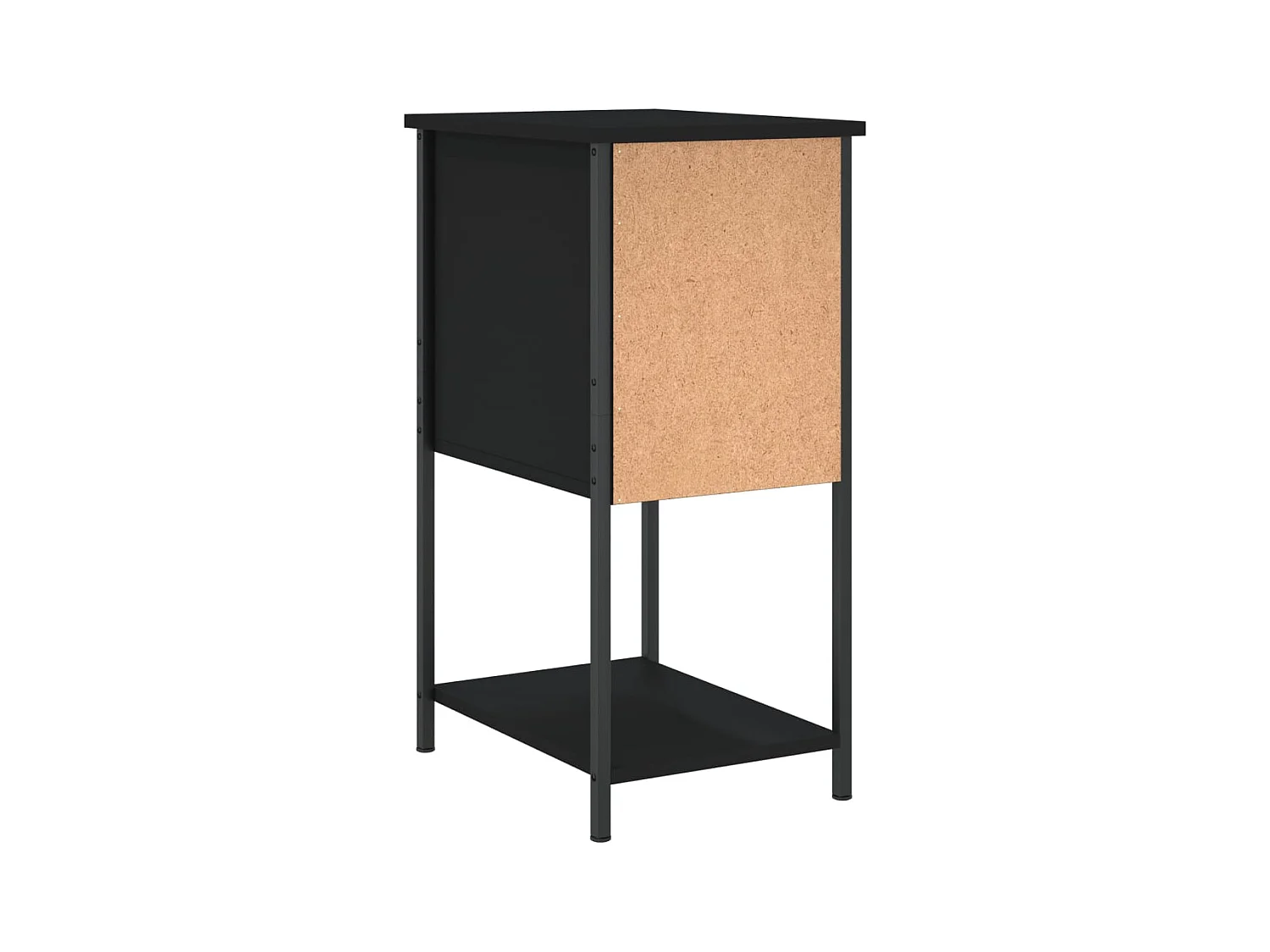 Portici  Table de chevet noir 32x42x70 cm bois d’ingénierie