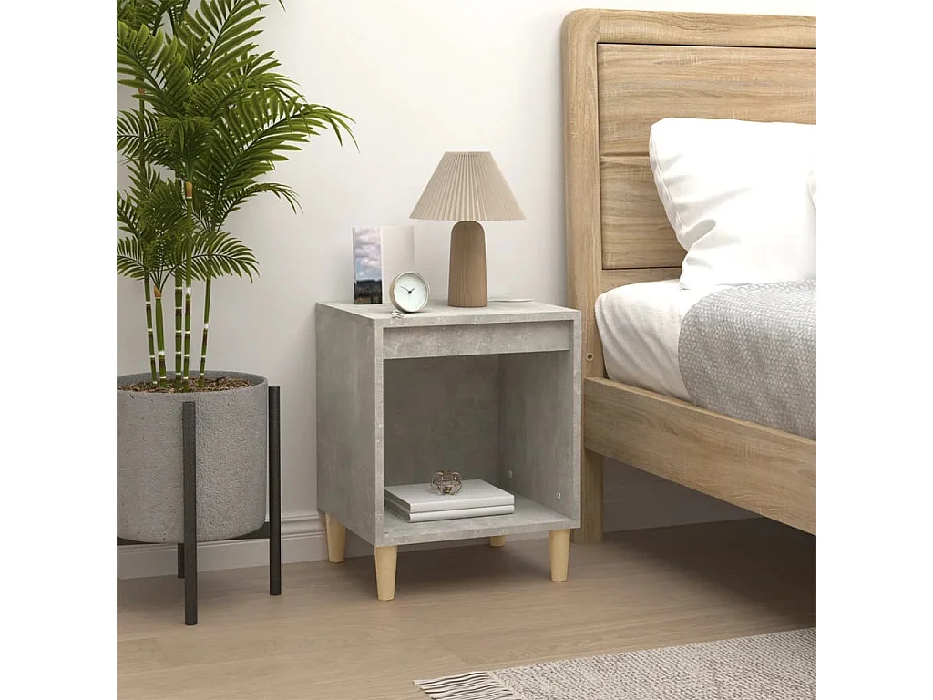 Villeneuve-la-Garenne  Tables de chevet 2 pcs Gris béton 40x35x50 cm