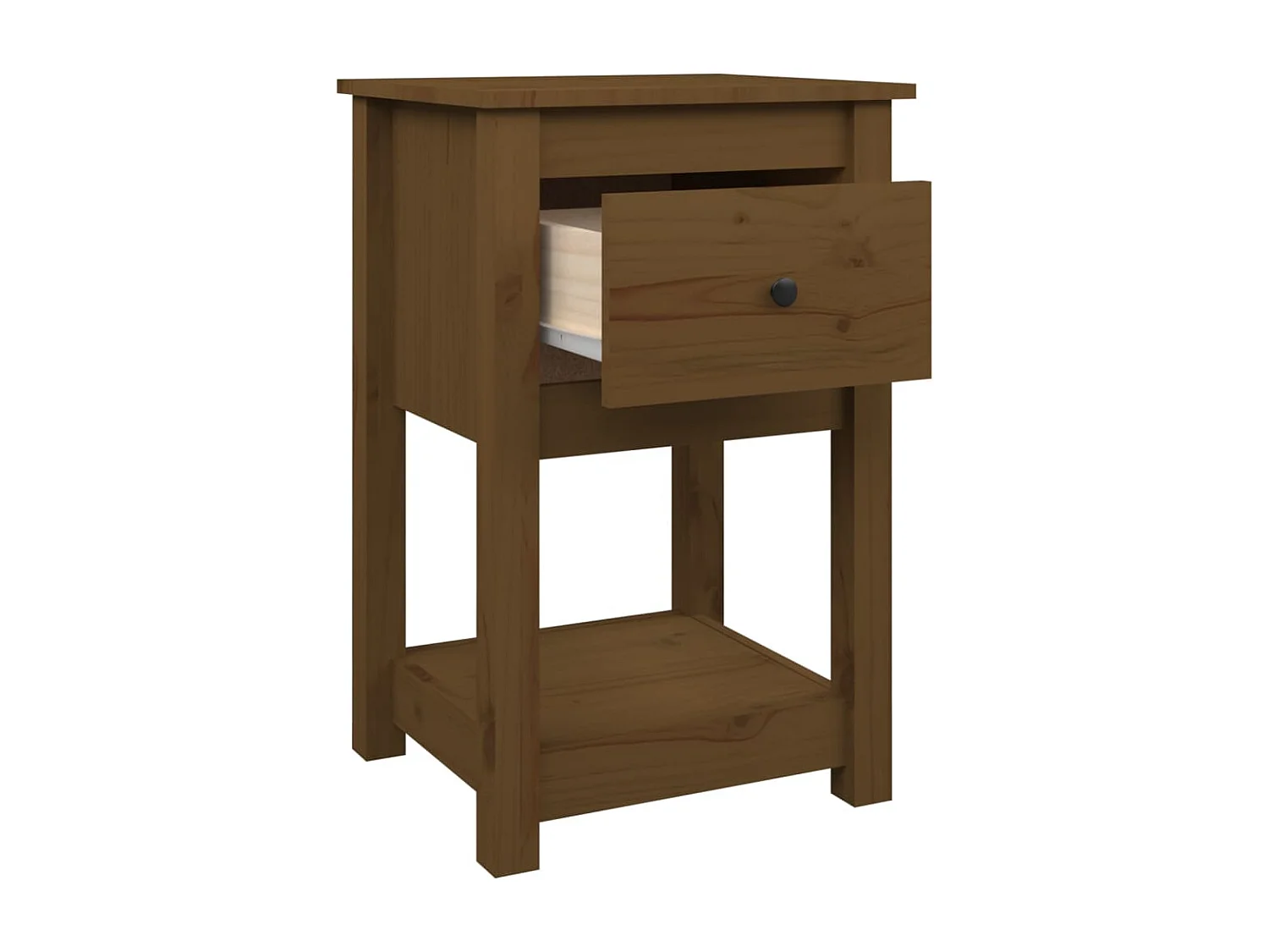 Fourmies  Table de chevet Marron miel 40x35x61,5 cm Bois de pin solide