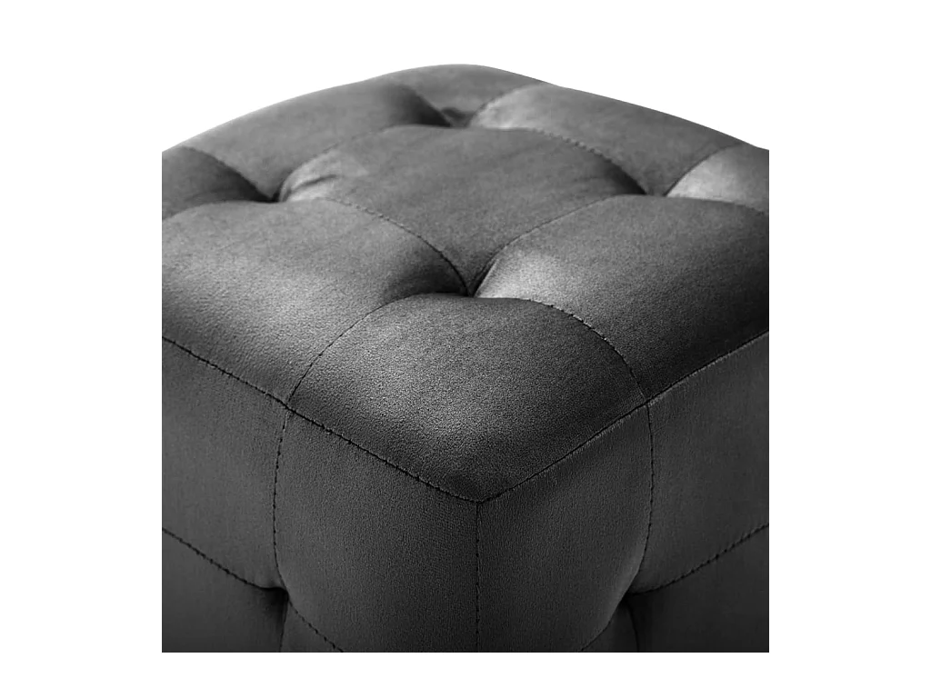 Delyn  2 pcs Tables de chevet Noir 30x30x30 cm Tissu velours