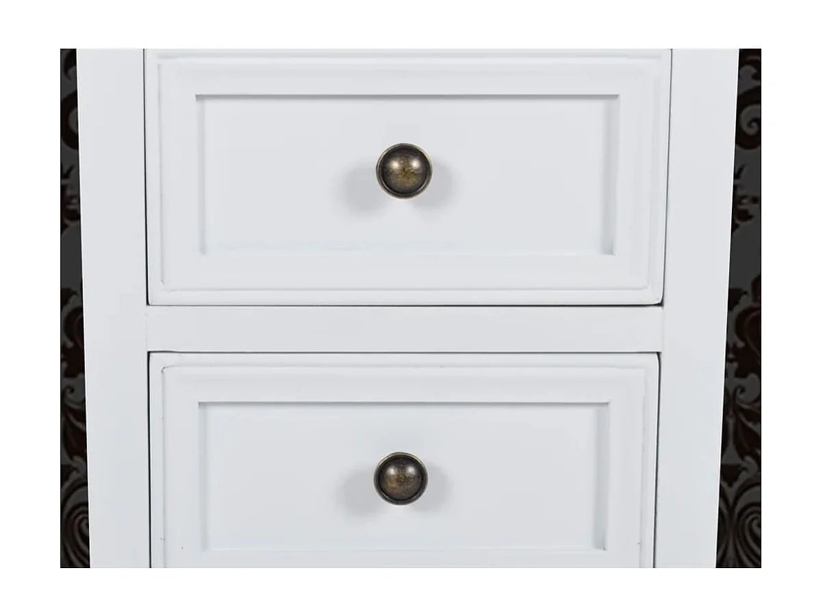 Jack Walter  Tables de chevet 4 pcs avec 2 tiroirs MDF Blanc