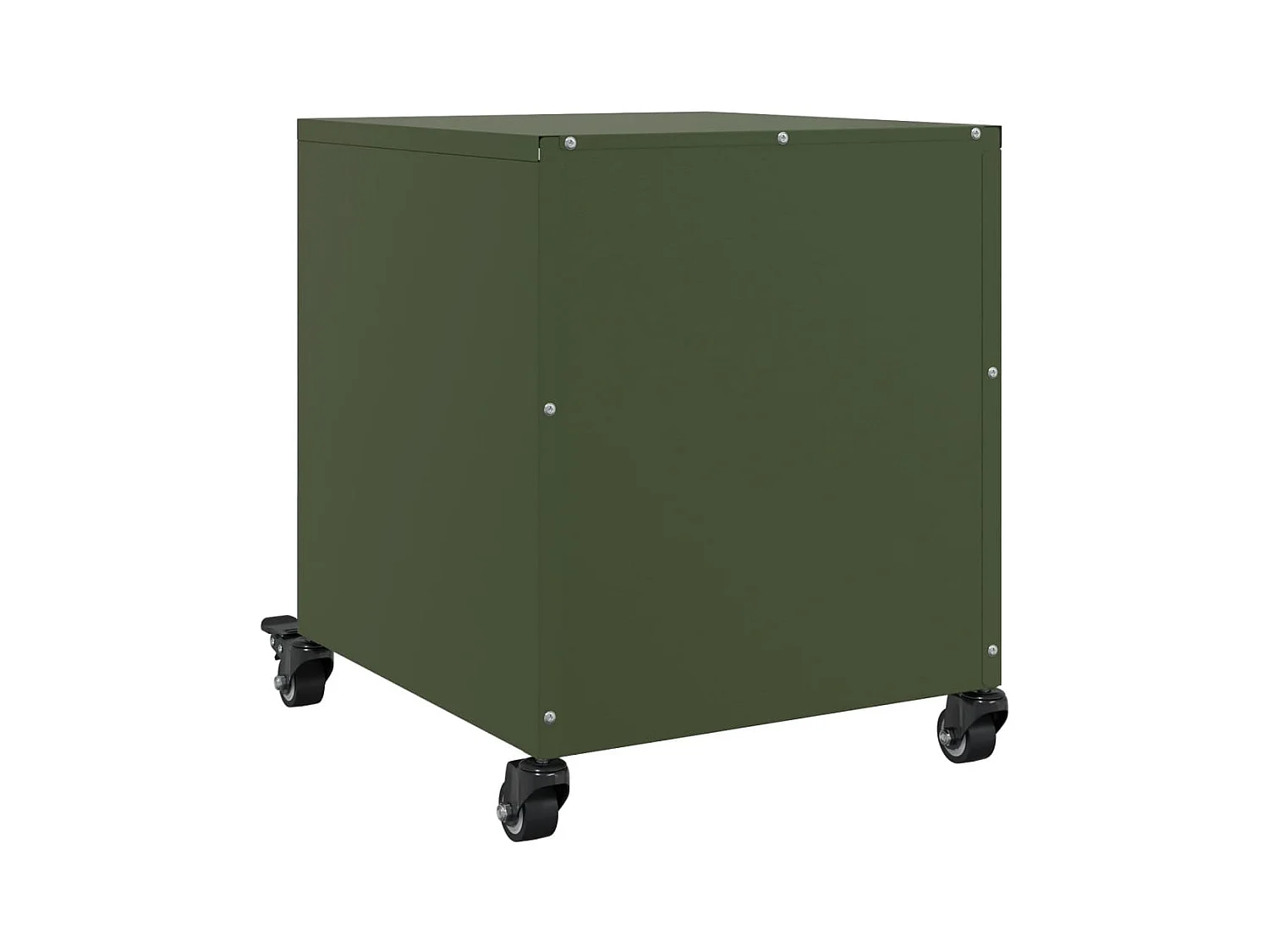 Evalara  Tables de chevet 2 pcs vert olive 36x39x43,5 cm acier