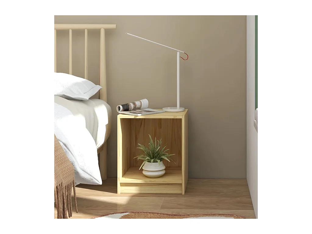 Liam Kyle  Table de chevet 35,5x33,5x41,5 cm bois de pin massif