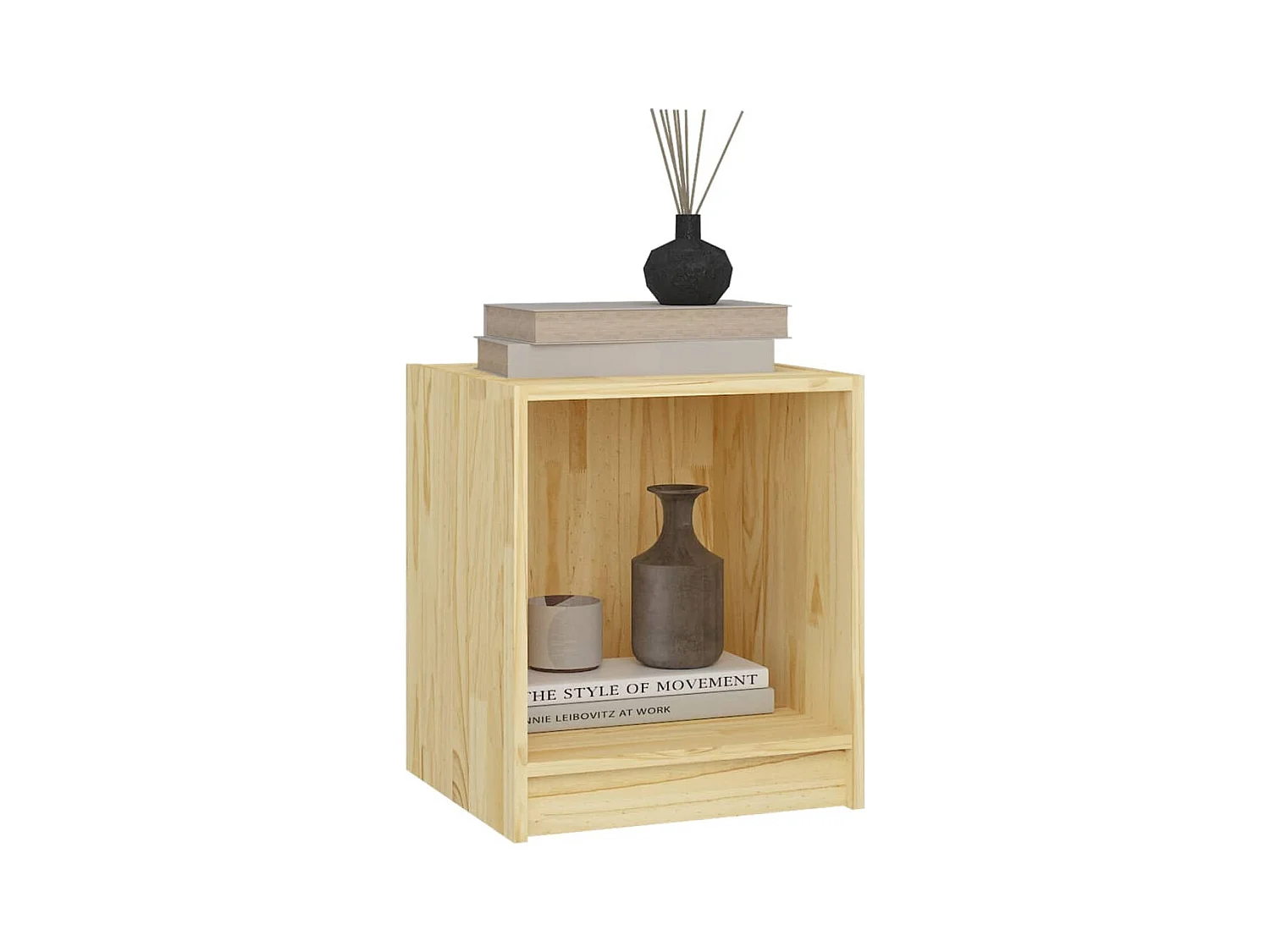 Liam Kyle  Table de chevet 35,5x33,5x41,5 cm bois de pin massif