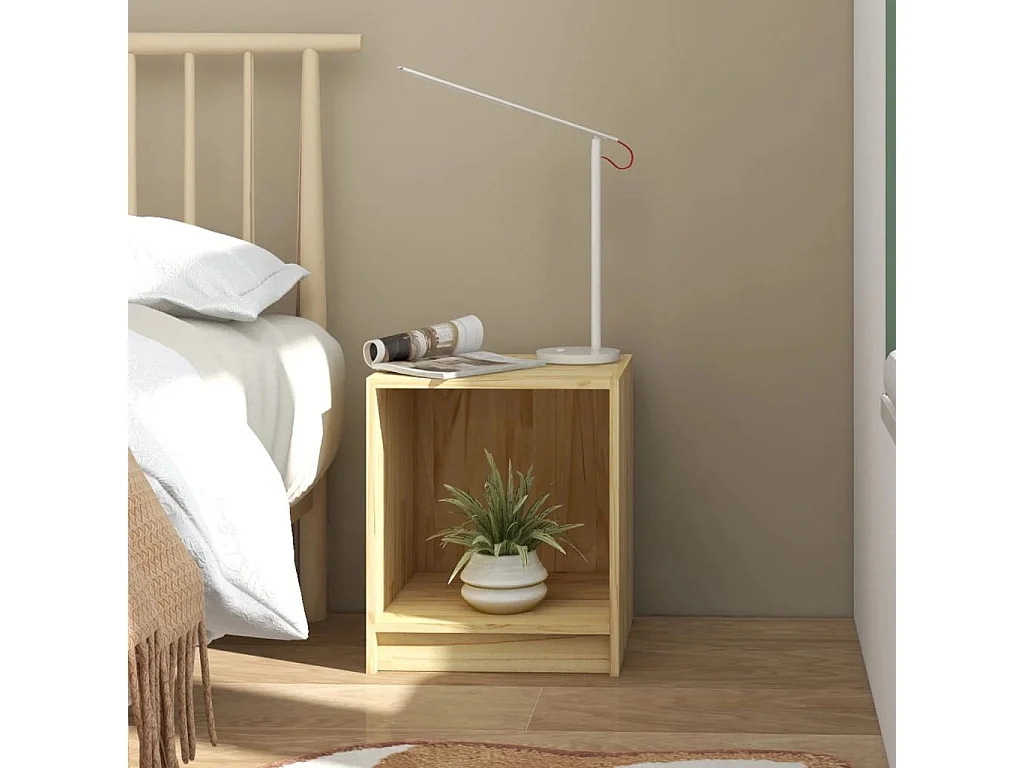 Liam Kyle  Table de chevet 35,5x33,5x41,5 cm bois de pin massif