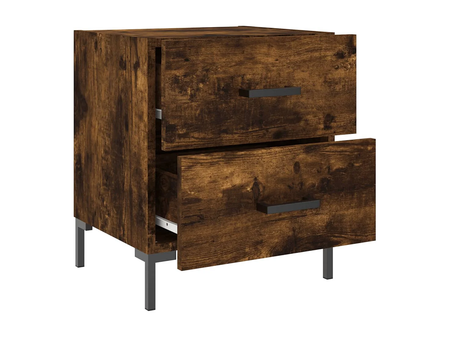 Myrion  Table de chevet chêne fumé 40x35x47,5 cm bois d’ingénierie