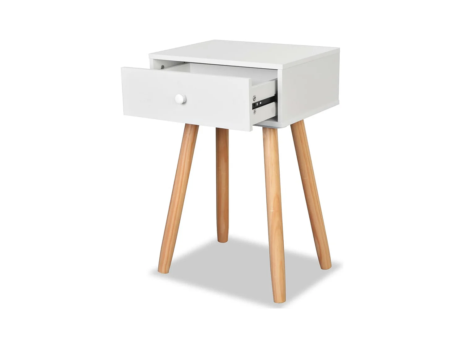 Tongeren  Table de chevet 2 pcs Bois de pin massif 40 x 30 x 61 cm Blanc