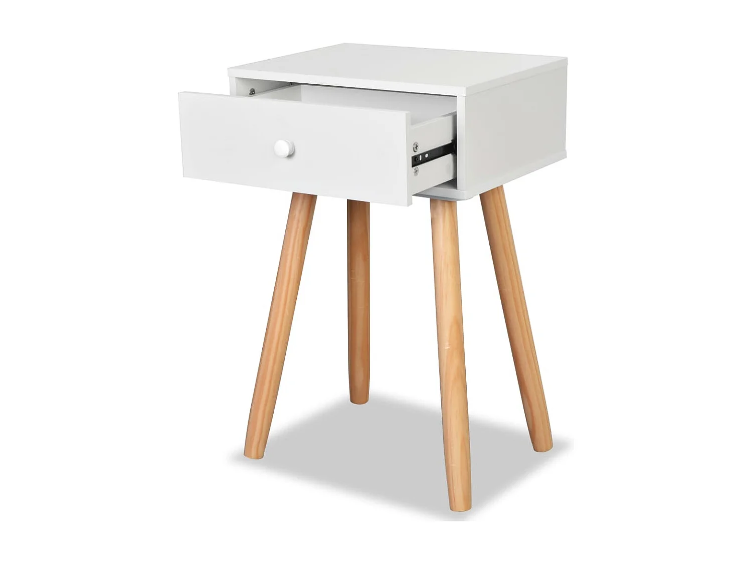 Tongeren  Table de chevet 2 pcs Bois de pin massif 40 x 30 x 61 cm Blanc