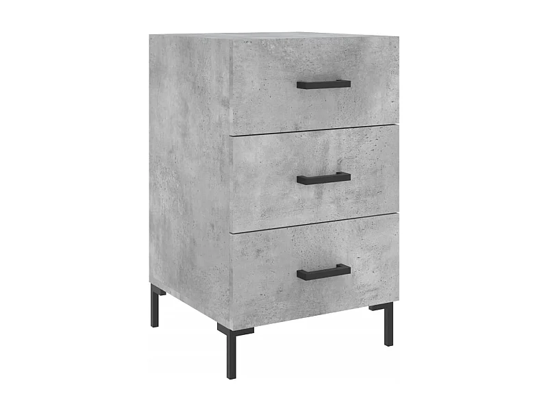 Mireya  Table de chevet gris béton 40x40x66 cm bois d'ingénierie