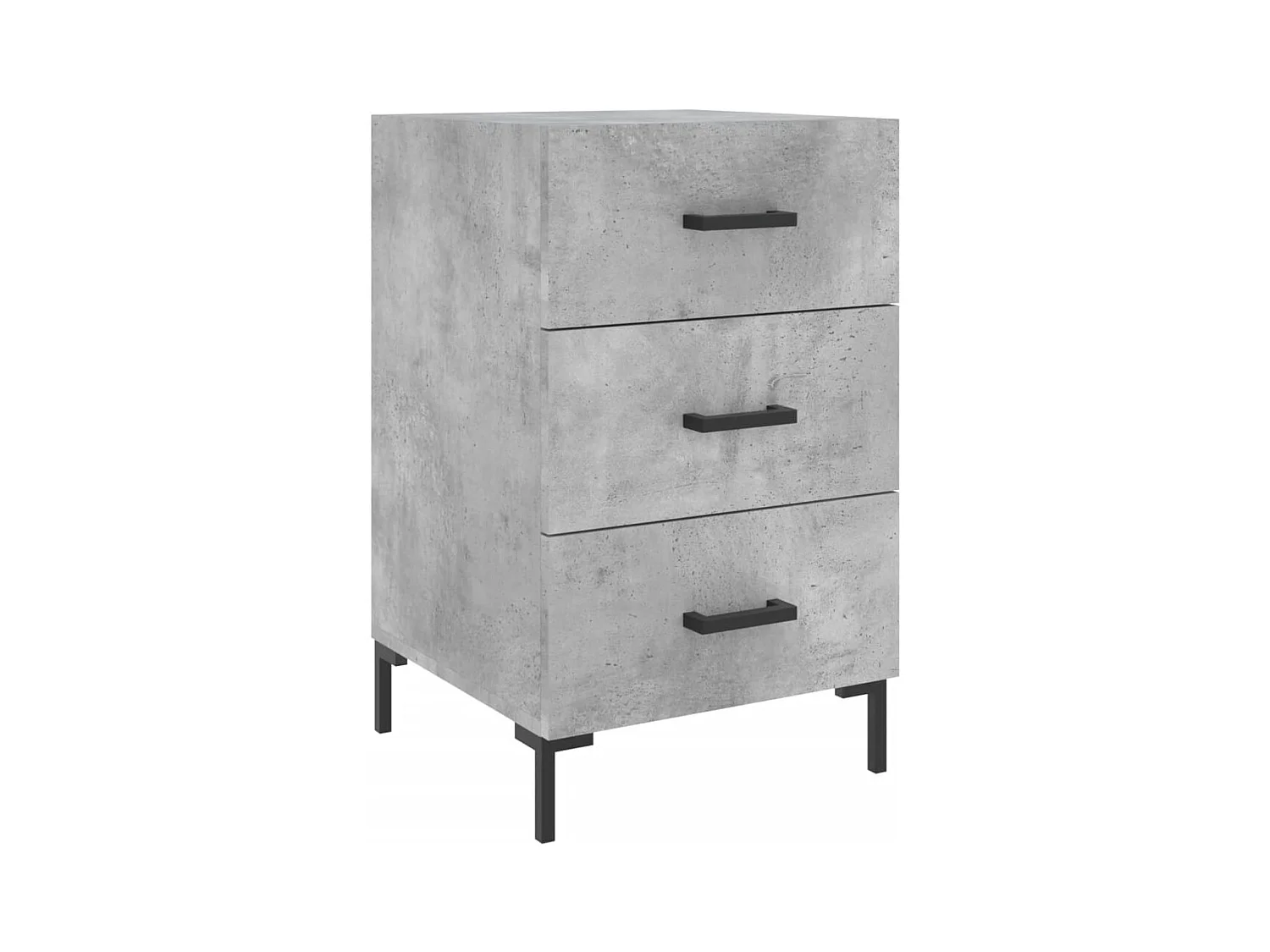 Mireya  Table de chevet gris béton 40x40x66 cm bois d'ingénierie