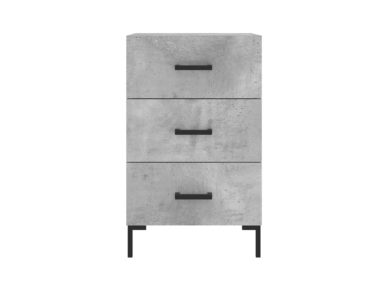 Mireya  Table de chevet gris béton 40x40x66 cm bois d'ingénierie