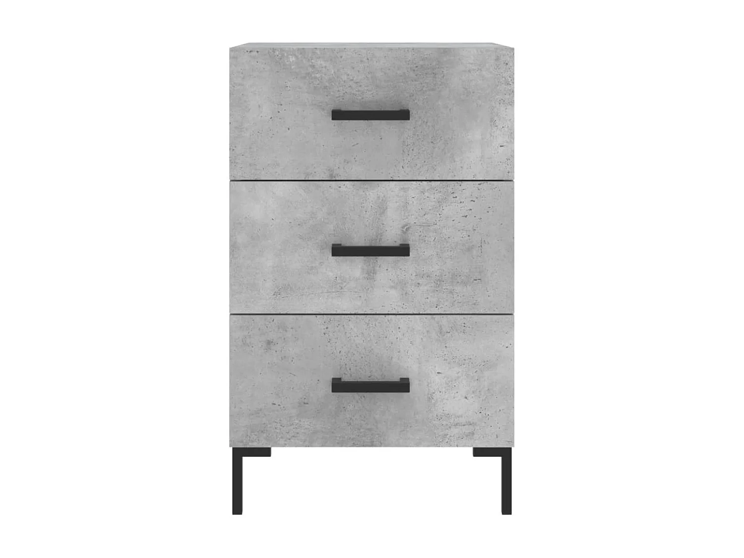 Mireya  Table de chevet gris béton 40x40x66 cm bois d'ingénierie