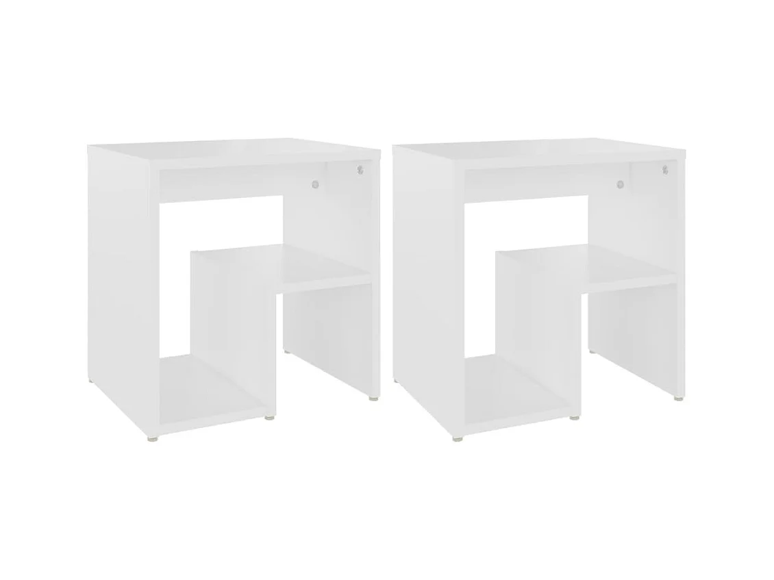 Ouderkerk aan den IJssel  Tables de chevet 2 pcs blanc 40x30x40 cm bois d'ingénierie