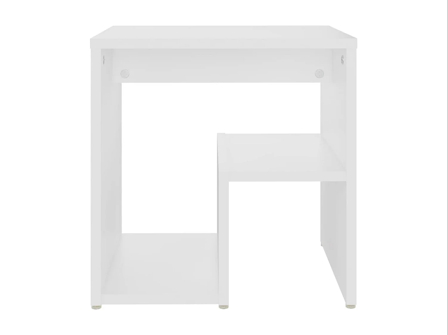 Ouderkerk aan den IJssel  Mesitas de noche 2 uds madera contrachapada blanco 40x30x40 cm