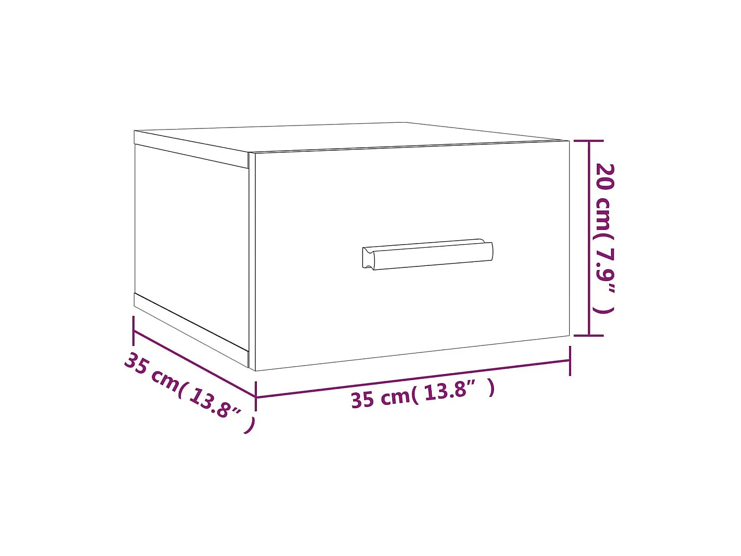 Cody  Tables de chevet murales 2 pcs chêne marron 35x35x20 cm