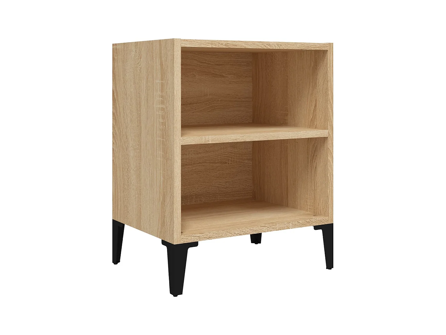 Silo  Table de chevet avec pieds en métal chêne sonoma 40x30x50 cm