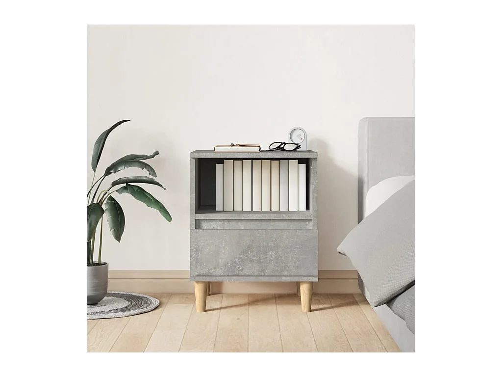 Palazzolo sull'Oglio  Tables de chevet 2 pcs Gris béton 40x35x50 cm