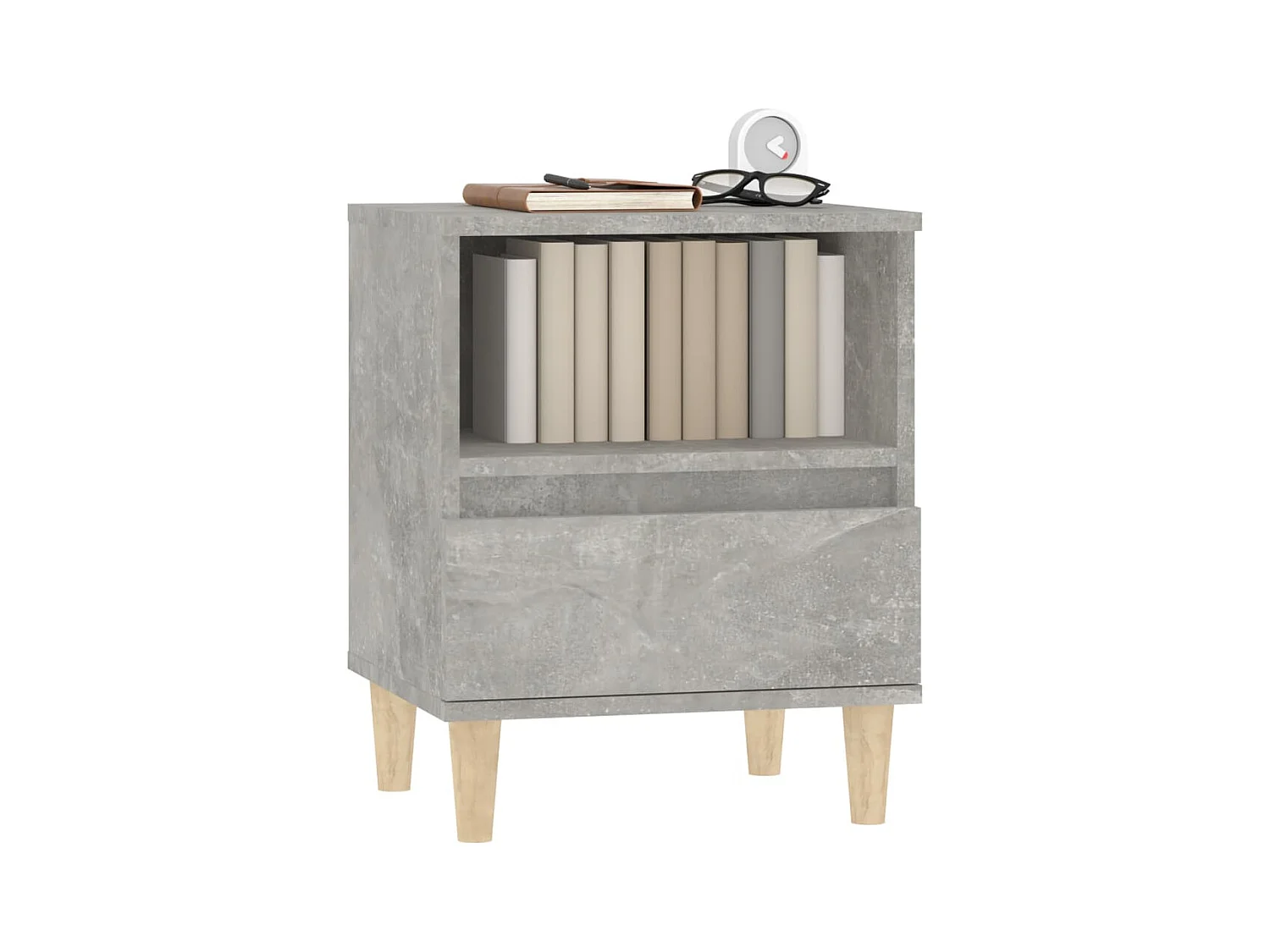 Palazzolo sull'Oglio  Tables de chevet 2 pcs Gris béton 40x35x50 cm