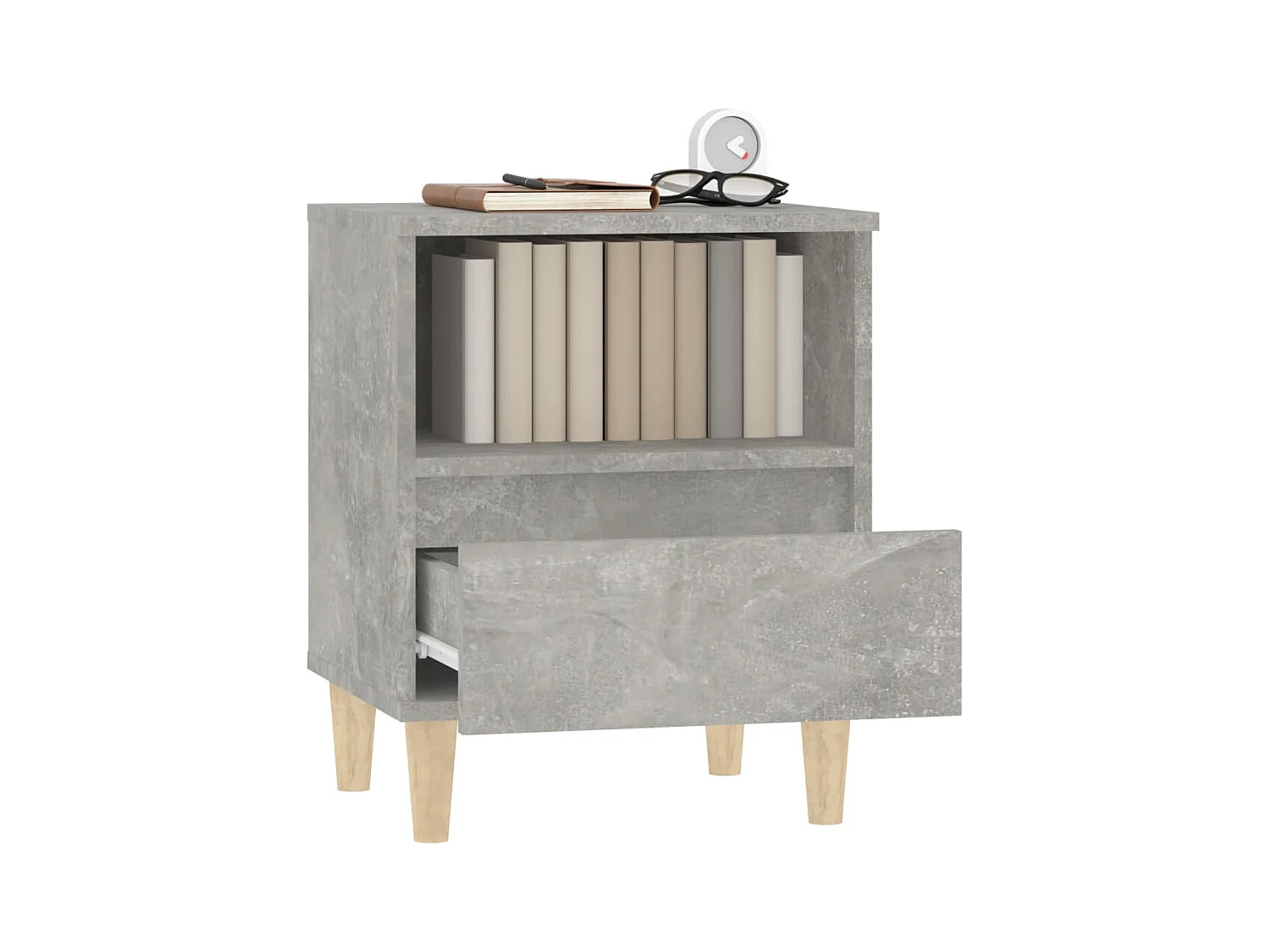 Palazzolo sull'Oglio  Tables de chevet 2 pcs Gris béton 40x35x50 cm