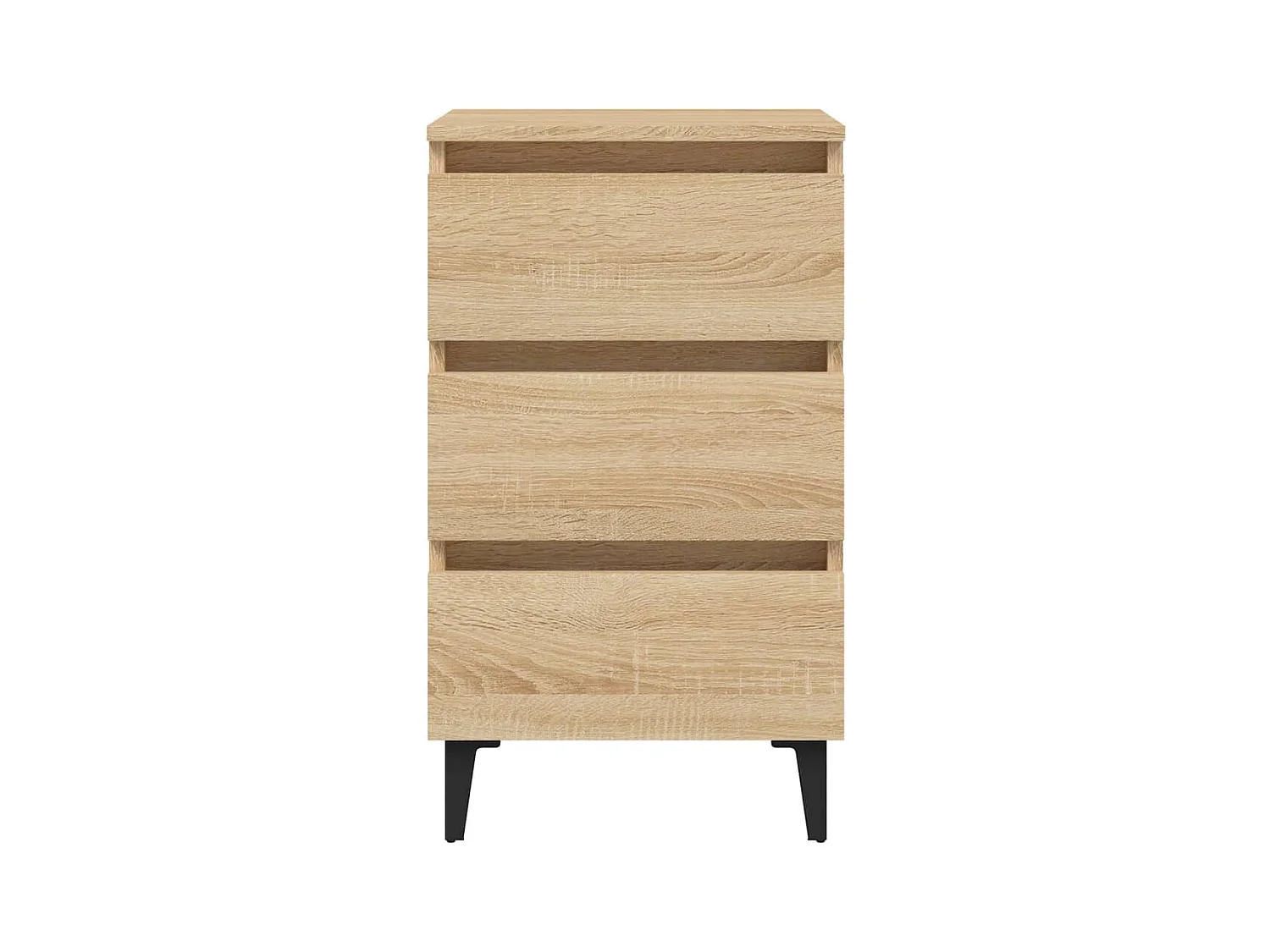 Artan  Table de chevet avec pieds en métal chêne sonoma 40x35x69 cm