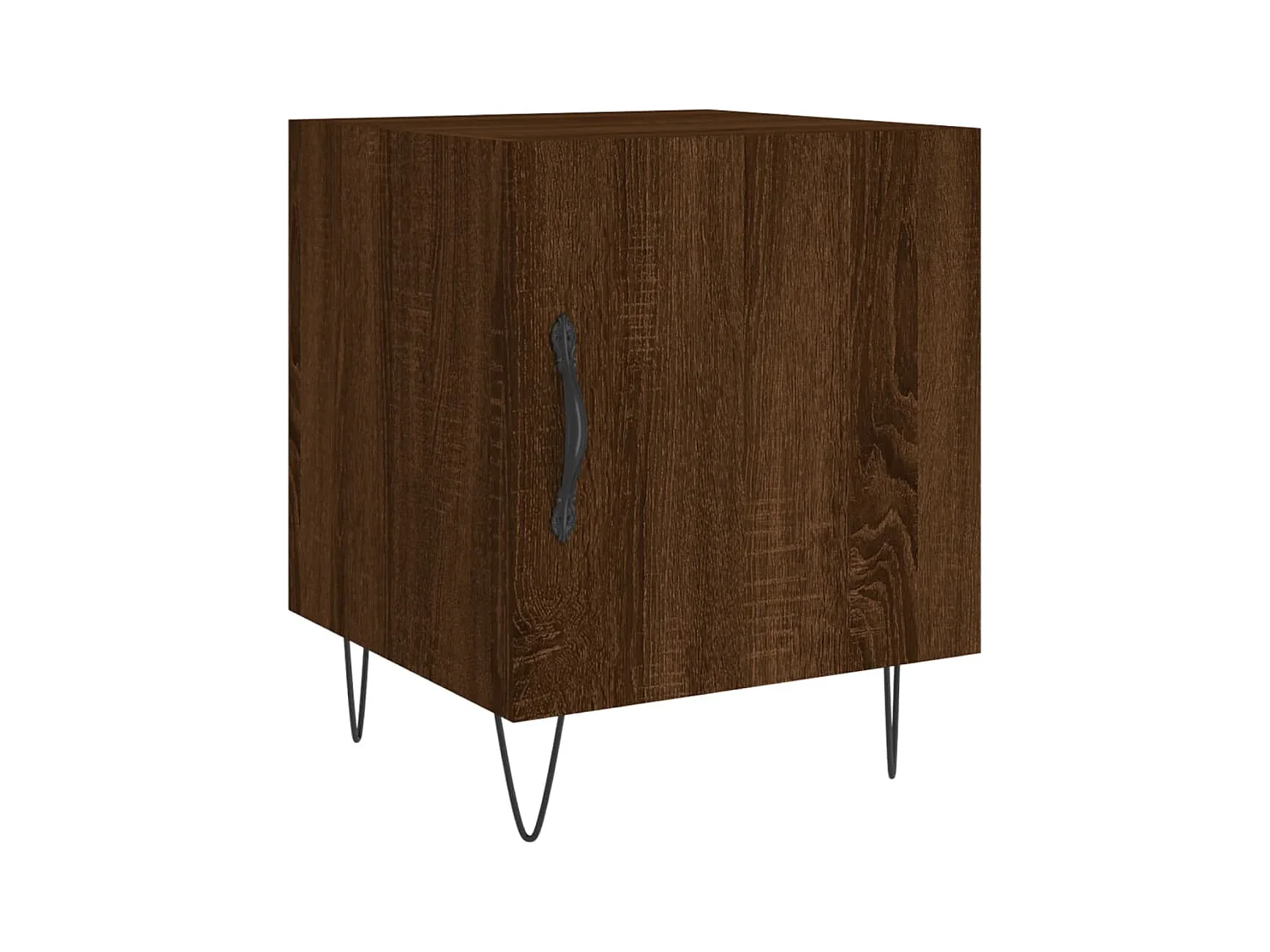Corning  Table de chevet chêne marron 40x40x50 cm bois d’ingénierie