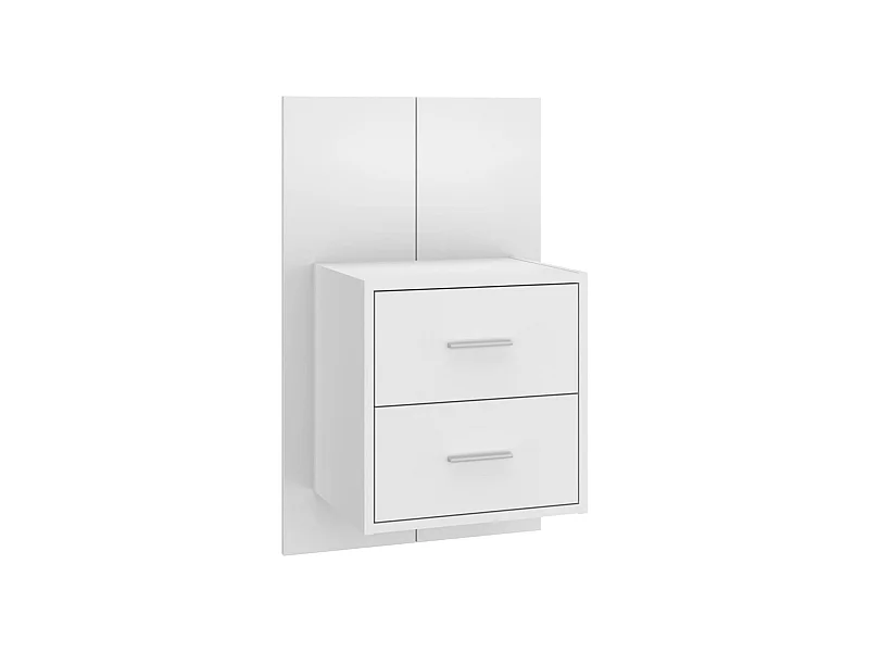 Gouda  Table de chevet murale Blanc brillant