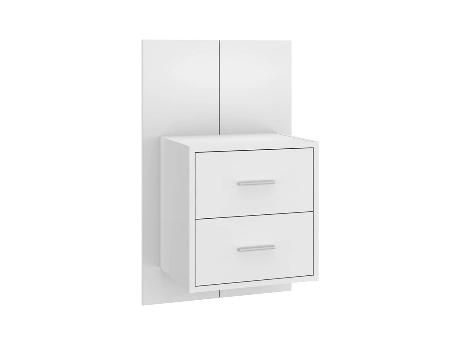 Gouda  Table de chevet murale Blanc brillant