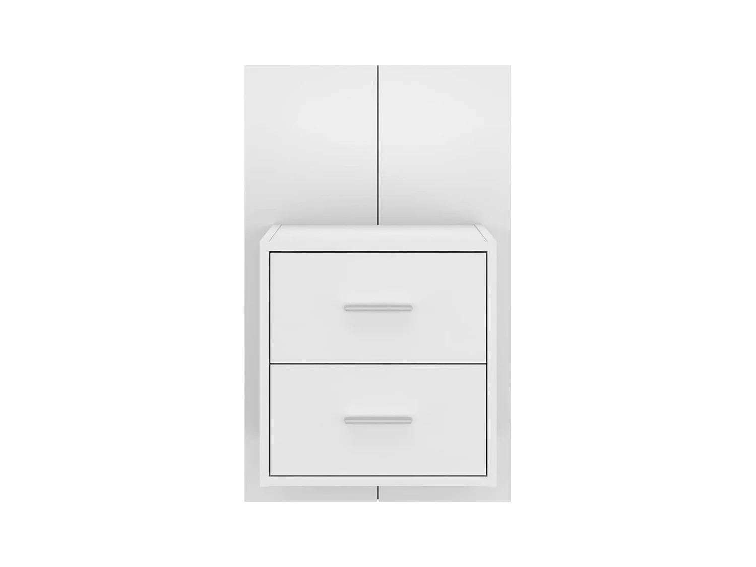 Gouda  Table de chevet murale Blanc brillant